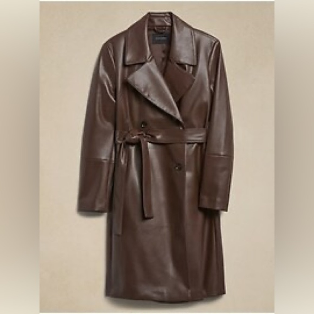 Women’s leather trench coat